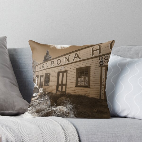 Cardrona Hotel in New Zealand Throw Pillow
