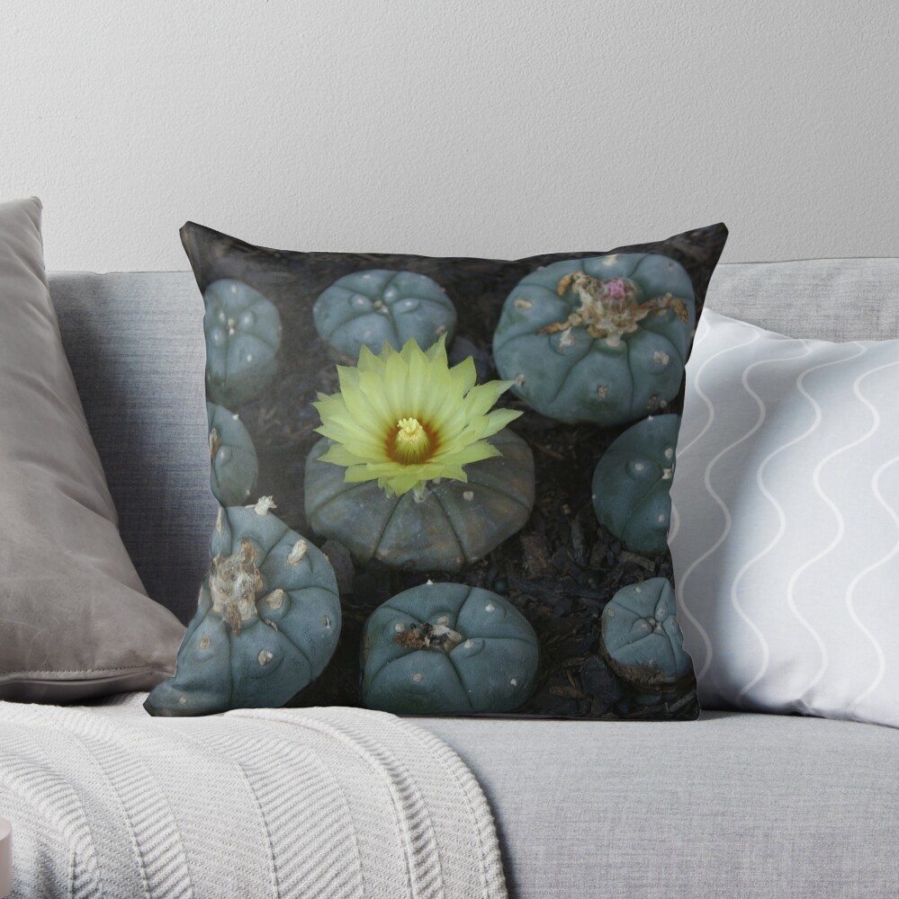 Lophophora williamsii Throw Pillow