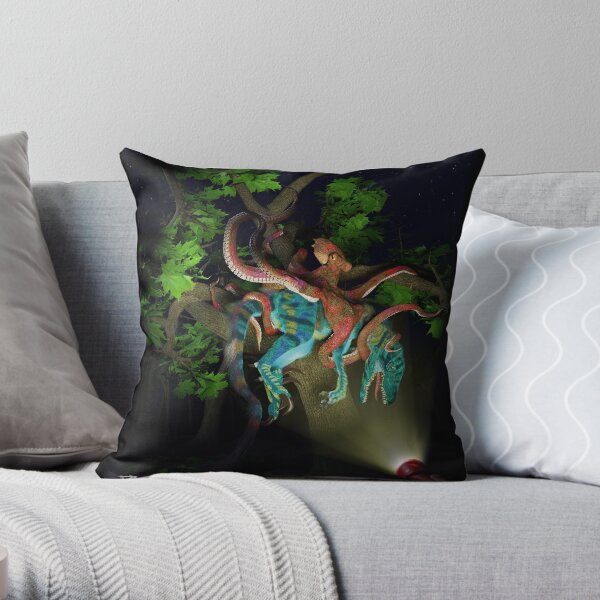 Ocean Invasion #1: Octopus arborealus Throw Pillow