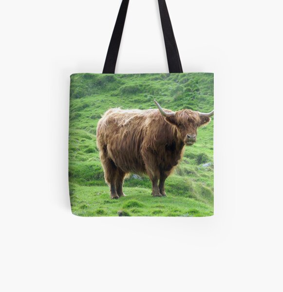 Highland Coo All Over Print Tote Bag