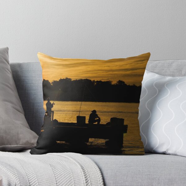 Item preview, Fishing at sunset - Noosa River designed and sold by Jaxybelle.