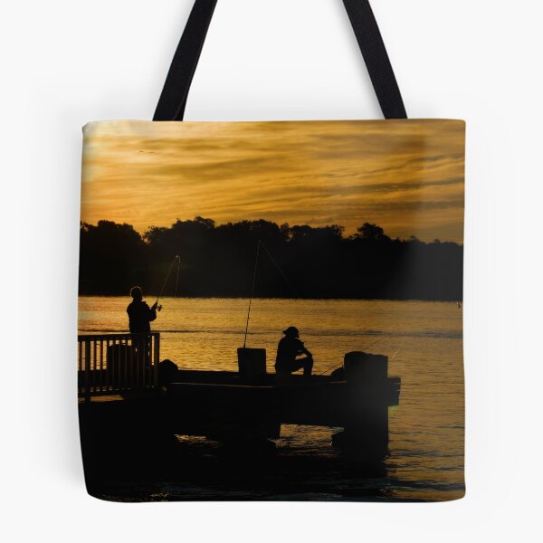Item preview, Fishing at sunset - Noosa River designed and sold by Jaxybelle.