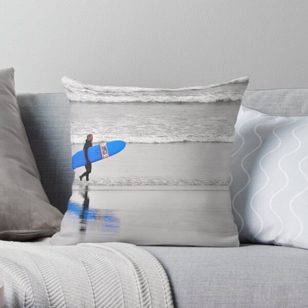 Surfing Reflections Throw Pillow