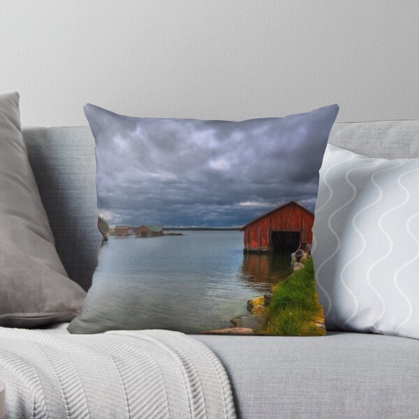 Fishing Village 2 Throw Pillow