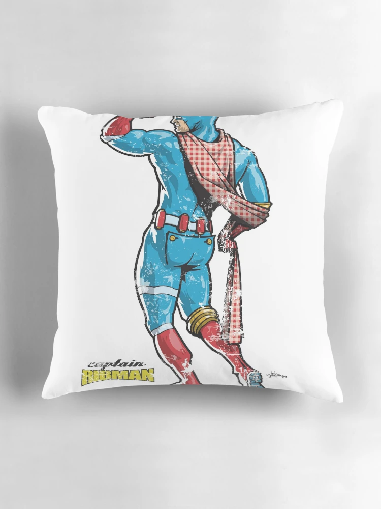 Aperçu 3 sur 4. Coussin avec l'œuvre Capitaine RibMan créée et vendue par Captain RibMan.