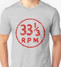 33 1/3 rpm vinyl record icon Unisex T-Shirt
