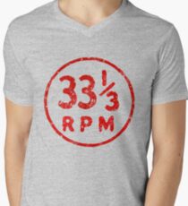33 1/3 rpm vinyl record icon Men's V-Neck T-Shirt