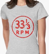 33 1/3 rpm vinyl record icon Women's Fitted T-Shirt