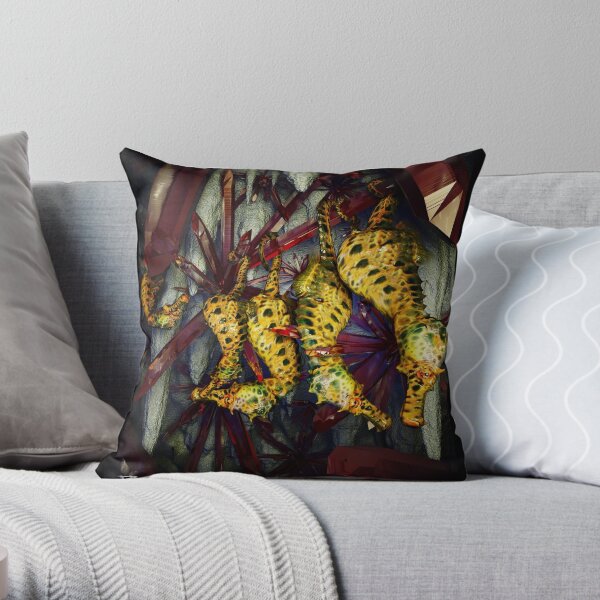 Ocean Invasion #4: Crystal Cave of the Landhorse Throw Pillow