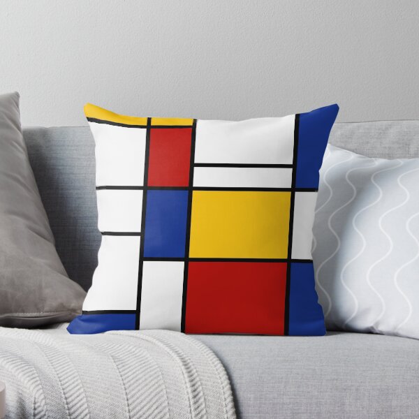 De Stijl #2 (Mondrian Inspired) Throw Pillow