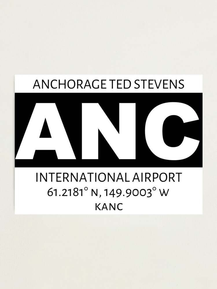 Alternate view of Anchorage Airport ANC Photographic Print