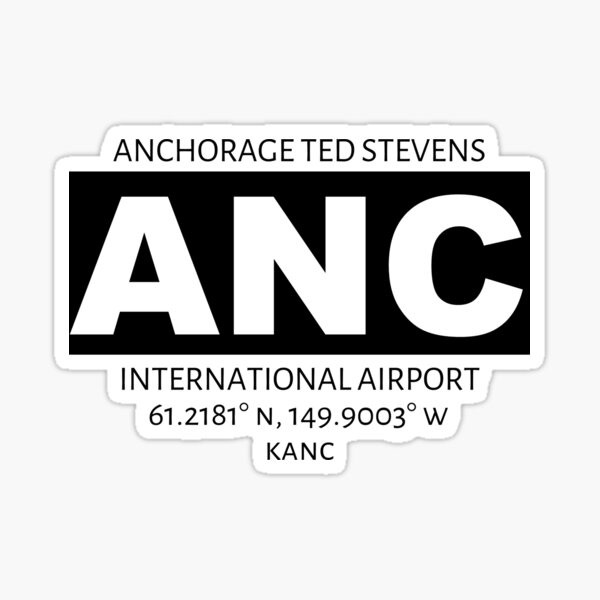Anchorage Airport ANC Sticker