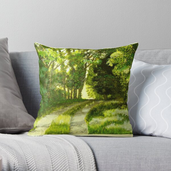 Green Forest Throw Pillow