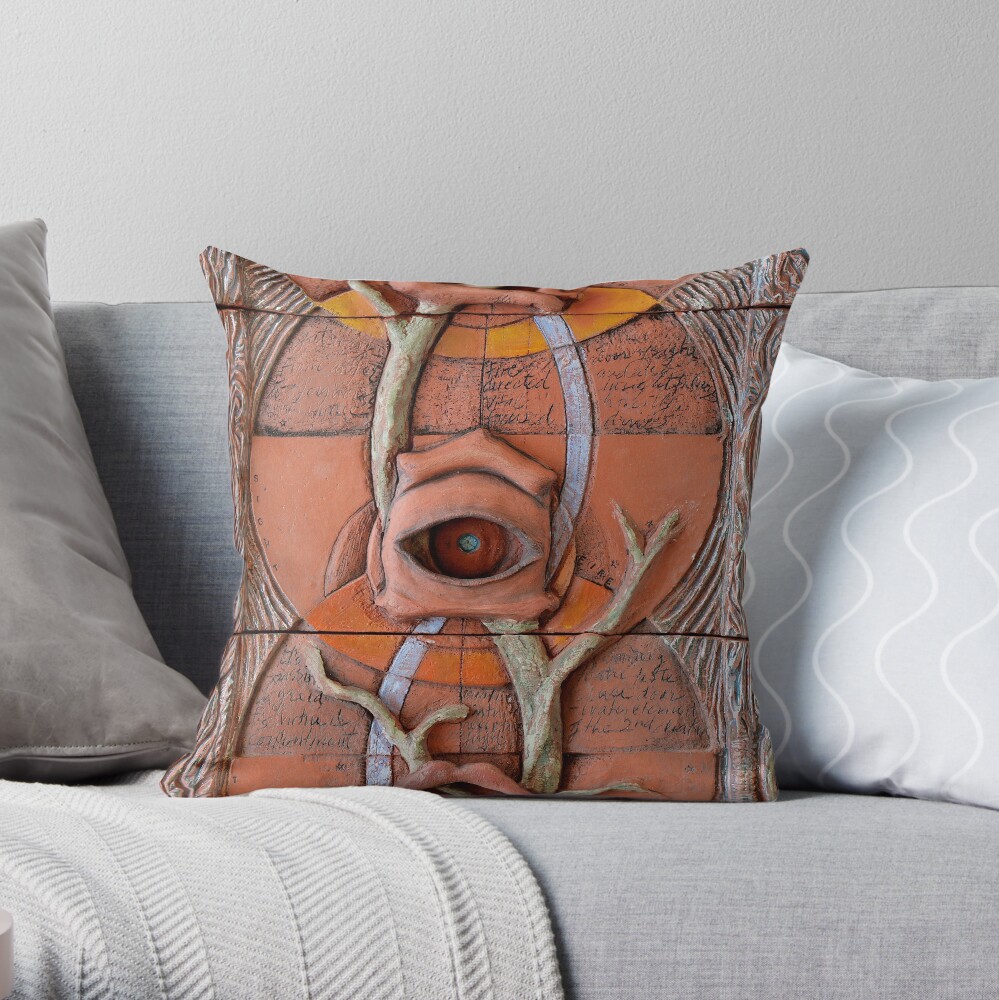 Sense Doors (detail of Lotus VII) Throw Pillow
