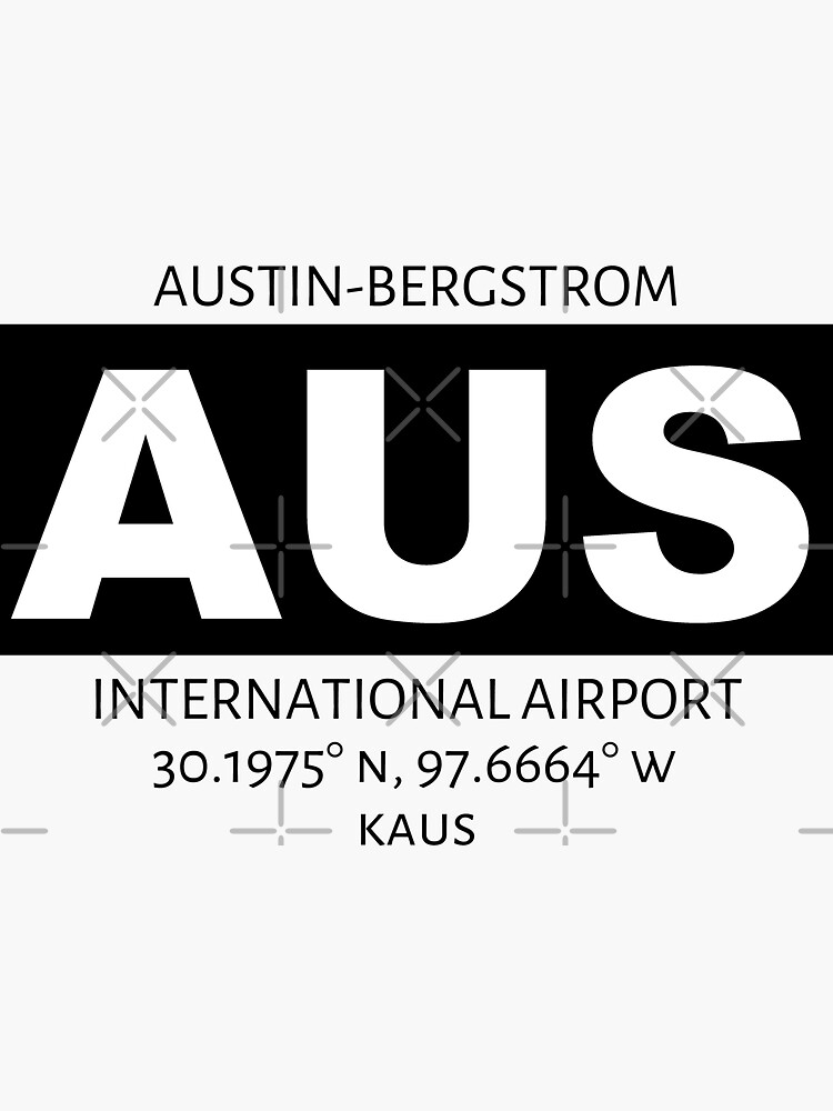 Thumbnail 3 of 3, Sticker, Austin Airport AUS designed and sold by AvGeekCentral.