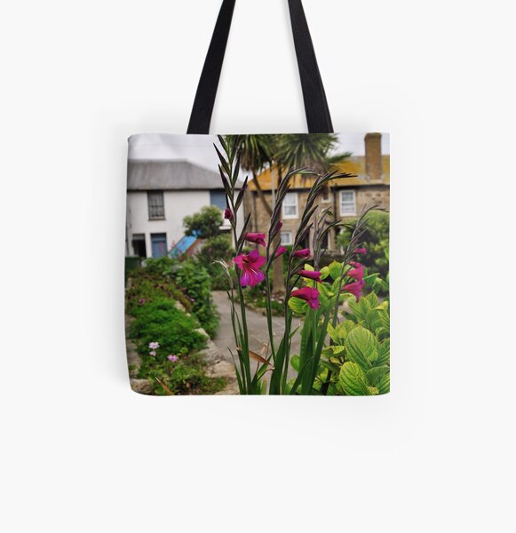 Flowers In a Border All Over Print Tote Bag