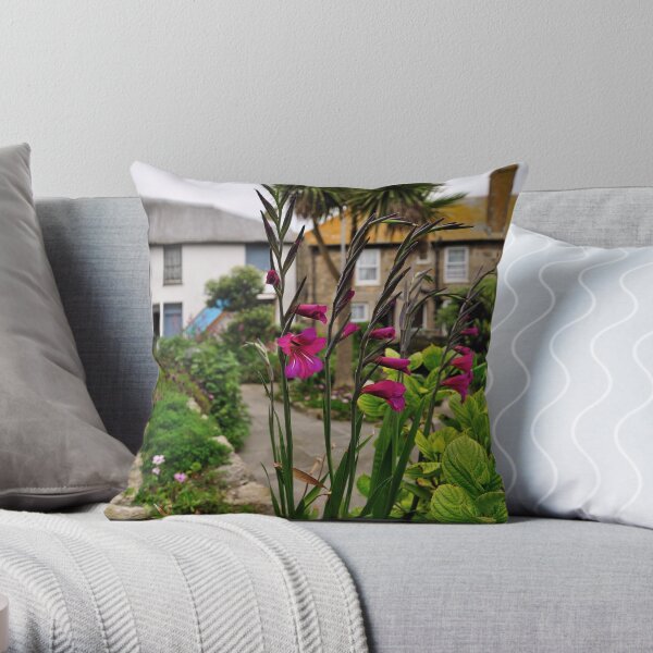 Flowers In a Border Throw Pillow