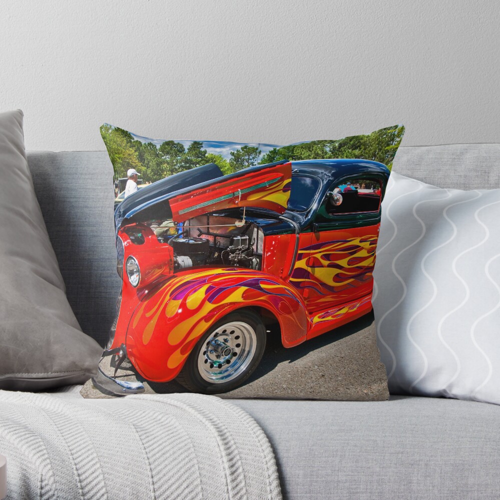 Flame On Throw Pillow