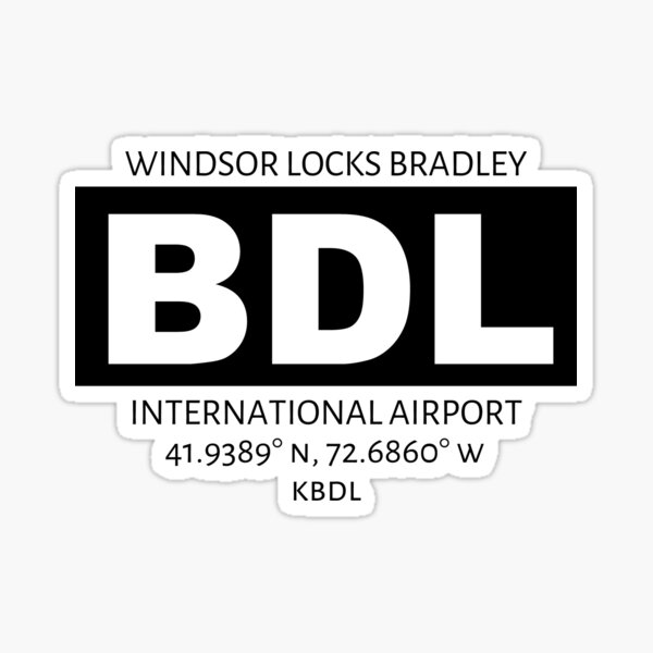 Windsor Locks Bradley Airport Hartford BDL Sticker