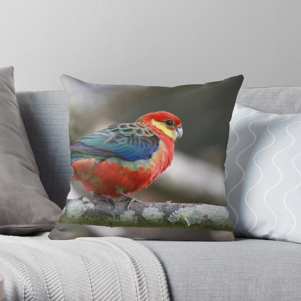 Western Rosella Throw Pillow