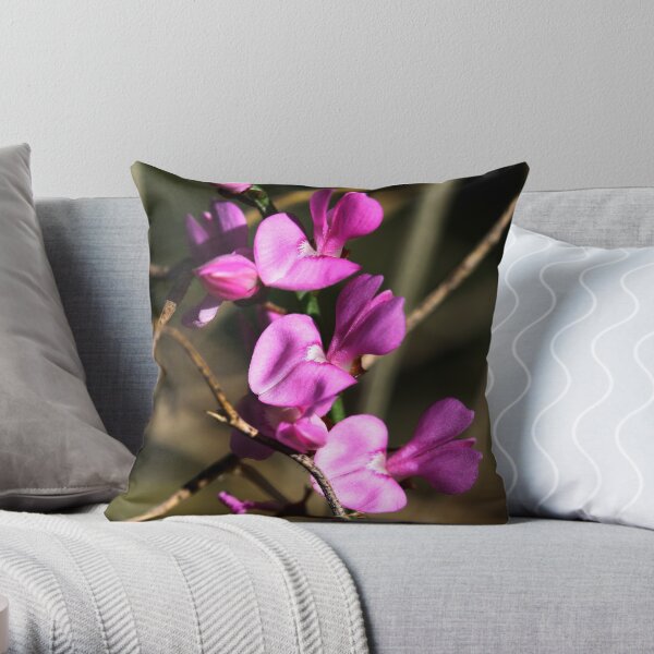 Indigofera australis Throw Pillow
