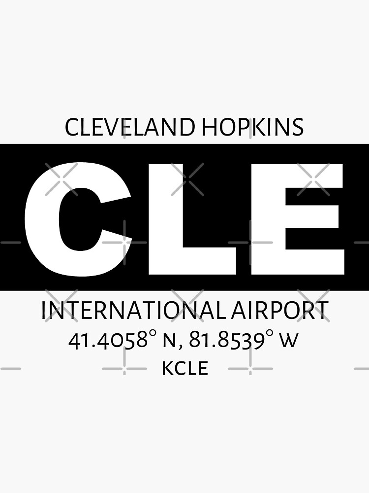 Thumbnail 3 of 3, Sticker, Cleveland Hopkins Airport CLE designed and sold by AvGeekCentral.