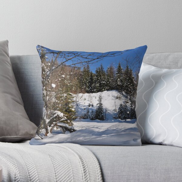 Winter Scene Throw Pillow
