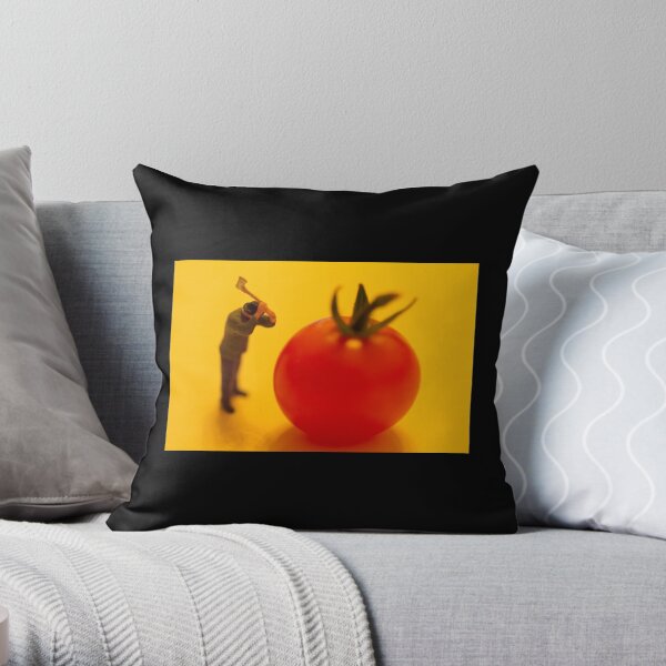 Mini-Creatives: Tomato Series 1 - Hammer Man Throw Pillow