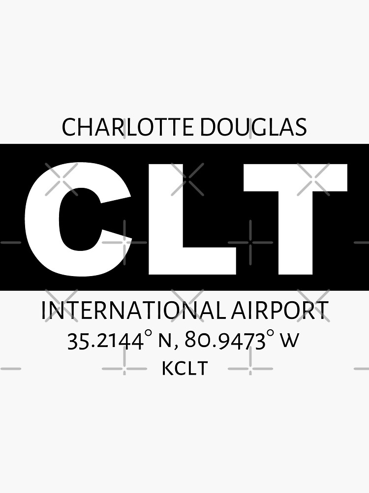Thumbnail 3 of 3, Sticker, Charlotte Douglas International Airport CLT designed and sold by AvGeekCentral.