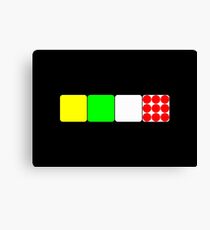 Tour de France Jerseys 2 Black Canvas Print