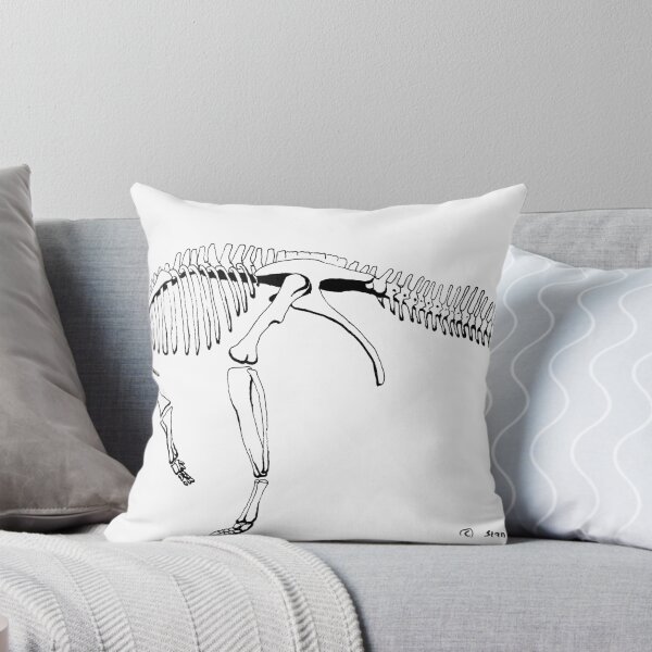 Protoceratops andrewsii, skeleton Throw Pillow