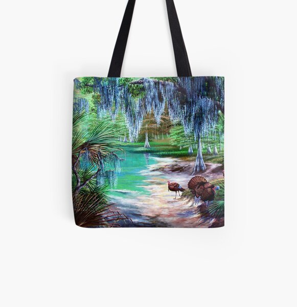 Watering Hole Ambush All Over Print Tote Bag