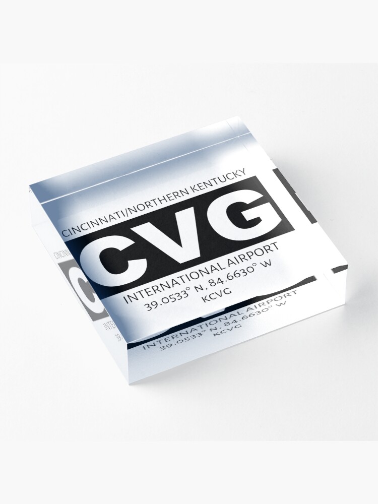 Alternate view of Cincinnati/Northern Kentucky International Airport CVG Acrylic Block