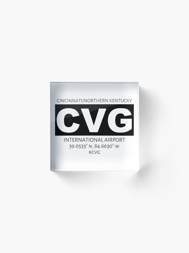 Alternate view of Cincinnati/Northern Kentucky International Airport CVG Acrylic Block