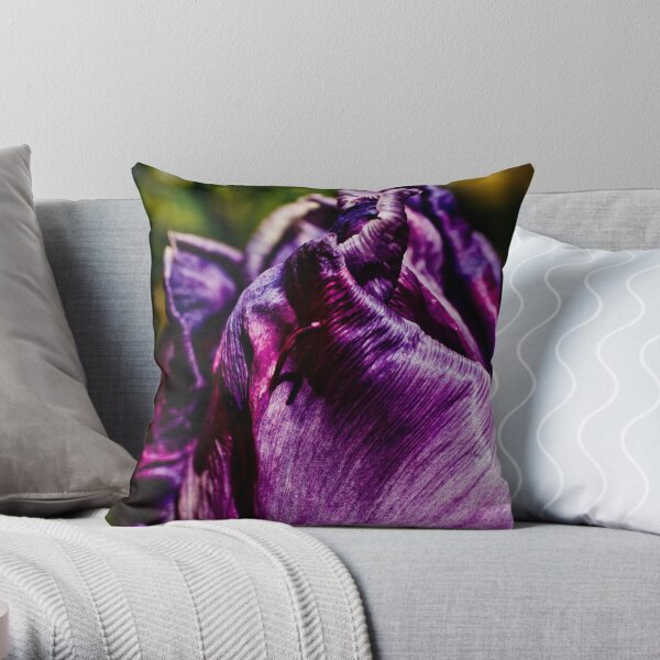 Purple Tulip Throw Pillow