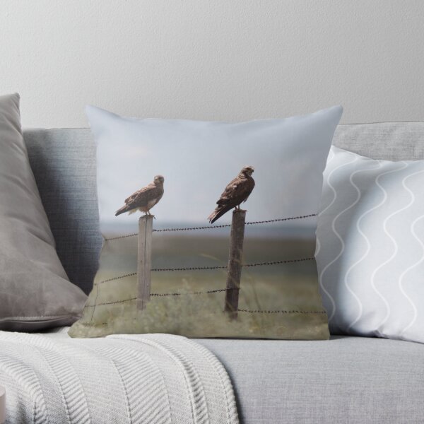 Swainson's Hawk Fledglings Throw Pillow