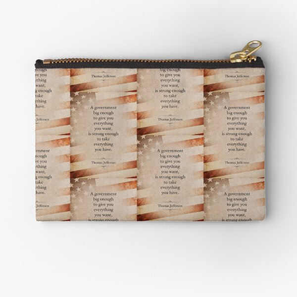 Thomas Jefferson Quote Zipper Pouch