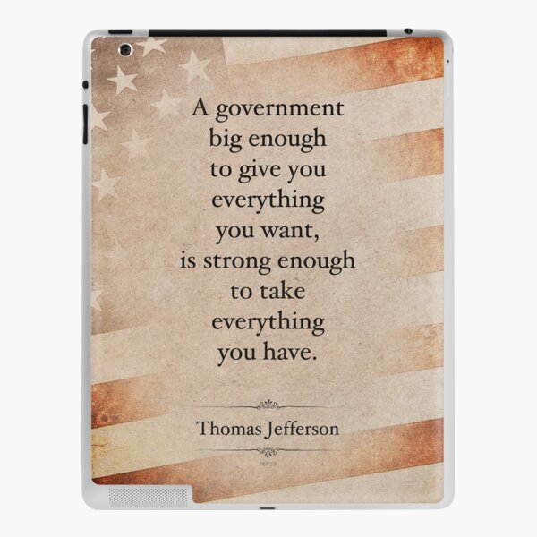 Thomas Jefferson Quote iPad Skin