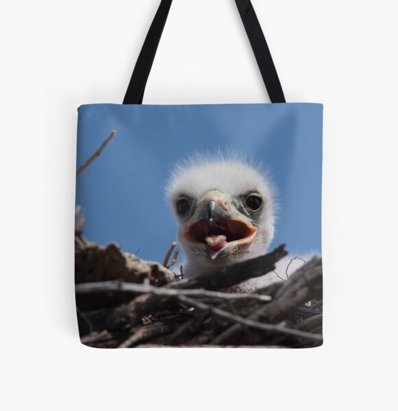 Nestling Ferruginous Hawk All Over Print Tote Bag