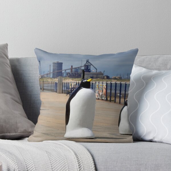 Item preview, Redcar Penguins with Steel works in the background designed and sold by robwhitehead.