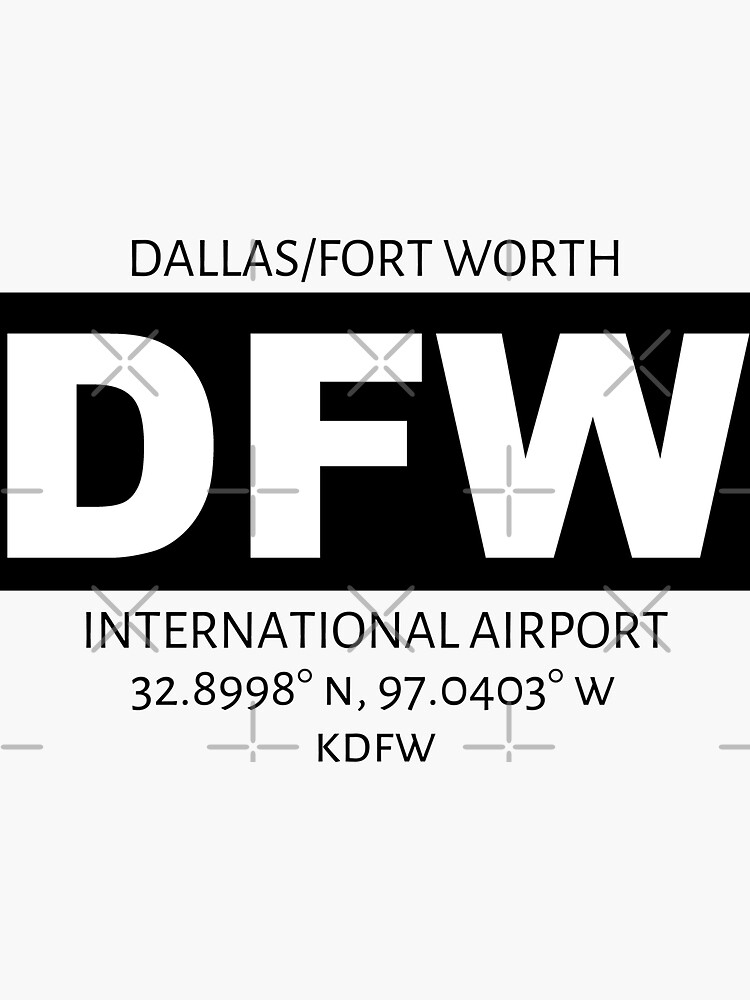 Thumbnail 3 of 3, Sticker, Dallas/Fort Worth International Airport DFW designed and sold by AvGeekCentral.