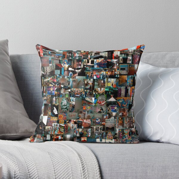 Melbourne Laneways Throw Pillow