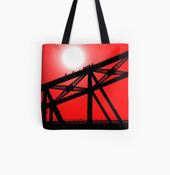 Climbing the Sydney Harbour Bridge All Over Print Tote Bag