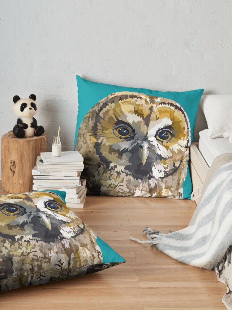 Alternate view of Sparkly eyed Owl Floor Pillow