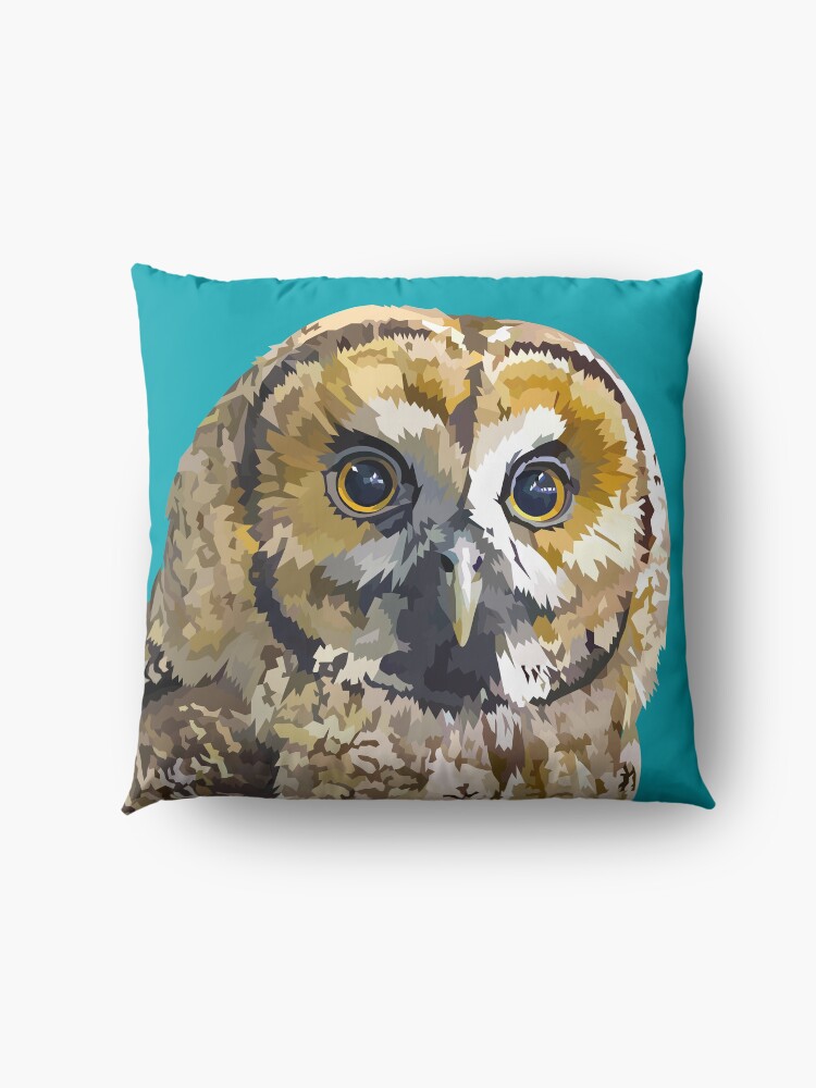 Alternate view of Sparkly eyed Owl Floor Pillow