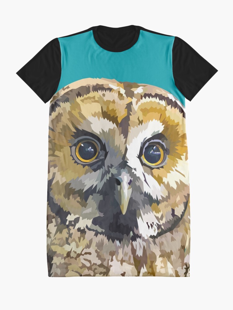 Alternate view of Sparkly eyed Owl Graphic T-Shirt Dress