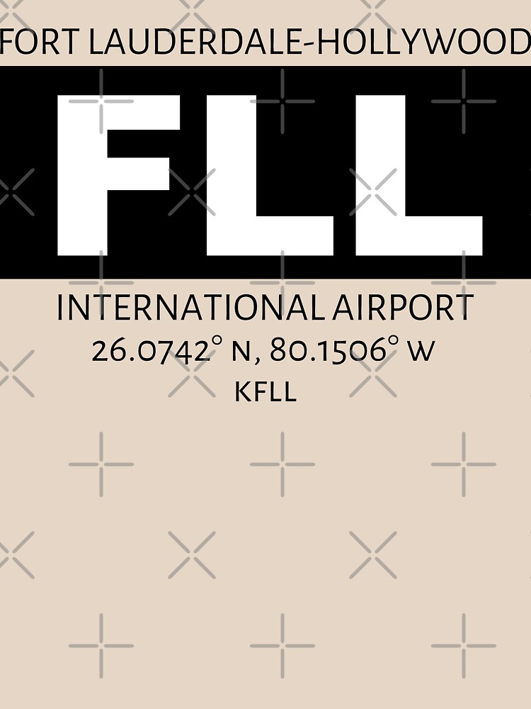 Thumbnail 7 of 7, Classic T-Shirt, Fort Lauderdale-Hollywood International Airport FLL designed and sold by AvGeekCentral.