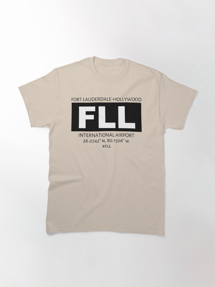 Thumbnail 2 of 7, Classic T-Shirt, Fort Lauderdale-Hollywood International Airport FLL designed and sold by AvGeekCentral.