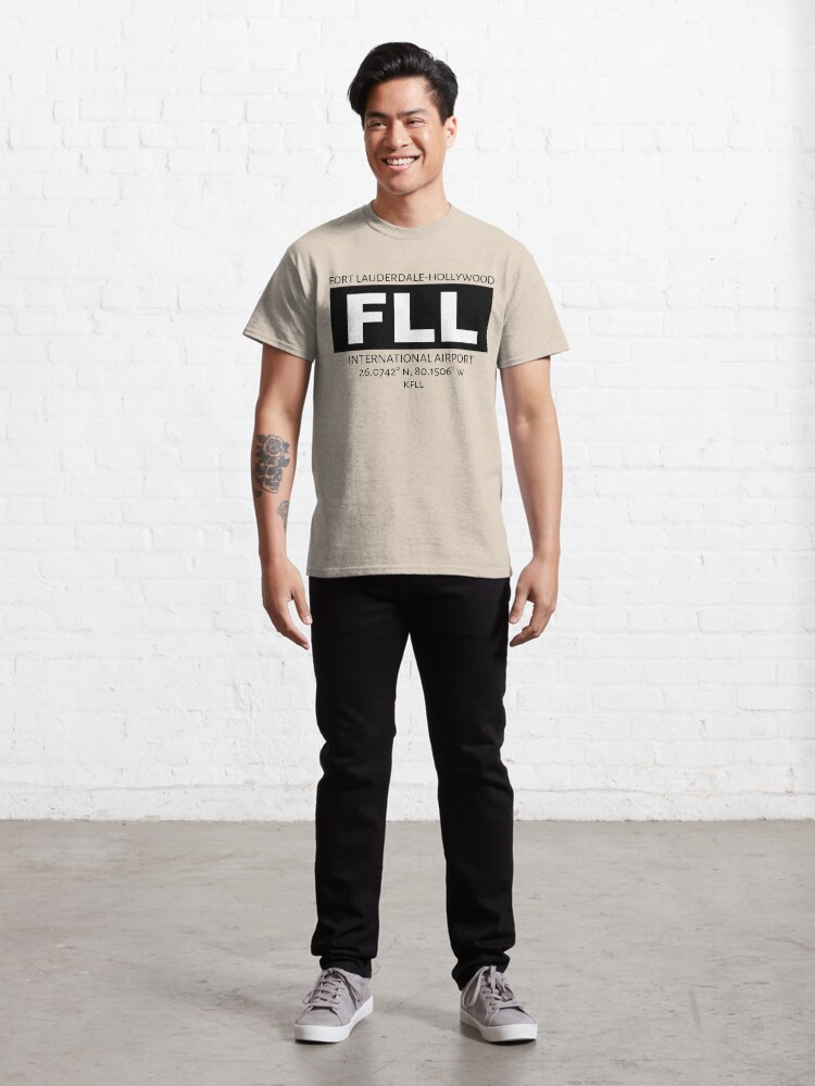 Thumbnail 3 of 7, Classic T-Shirt, Fort Lauderdale-Hollywood International Airport FLL designed and sold by AvGeekCentral.