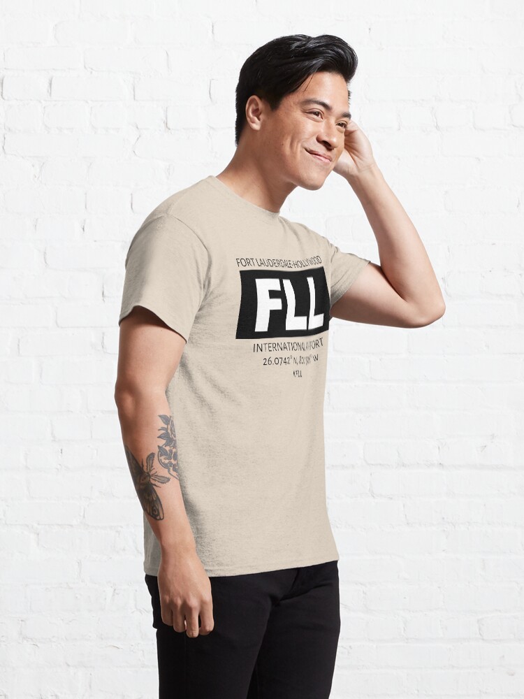 Thumbnail 5 of 7, Classic T-Shirt, Fort Lauderdale-Hollywood International Airport FLL designed and sold by AvGeekCentral.
